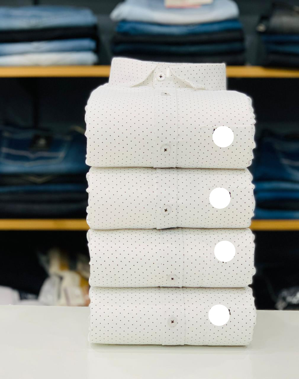 Elevate your wardrobe with this Premium Quality Allen Solly Partywear Dot Shirt , crafted for those who value elegance and comfort. Perfect for weddings, parties, birthdays, and formal functions, this shirt blends timeless style with superior fabric quality and dots on it.